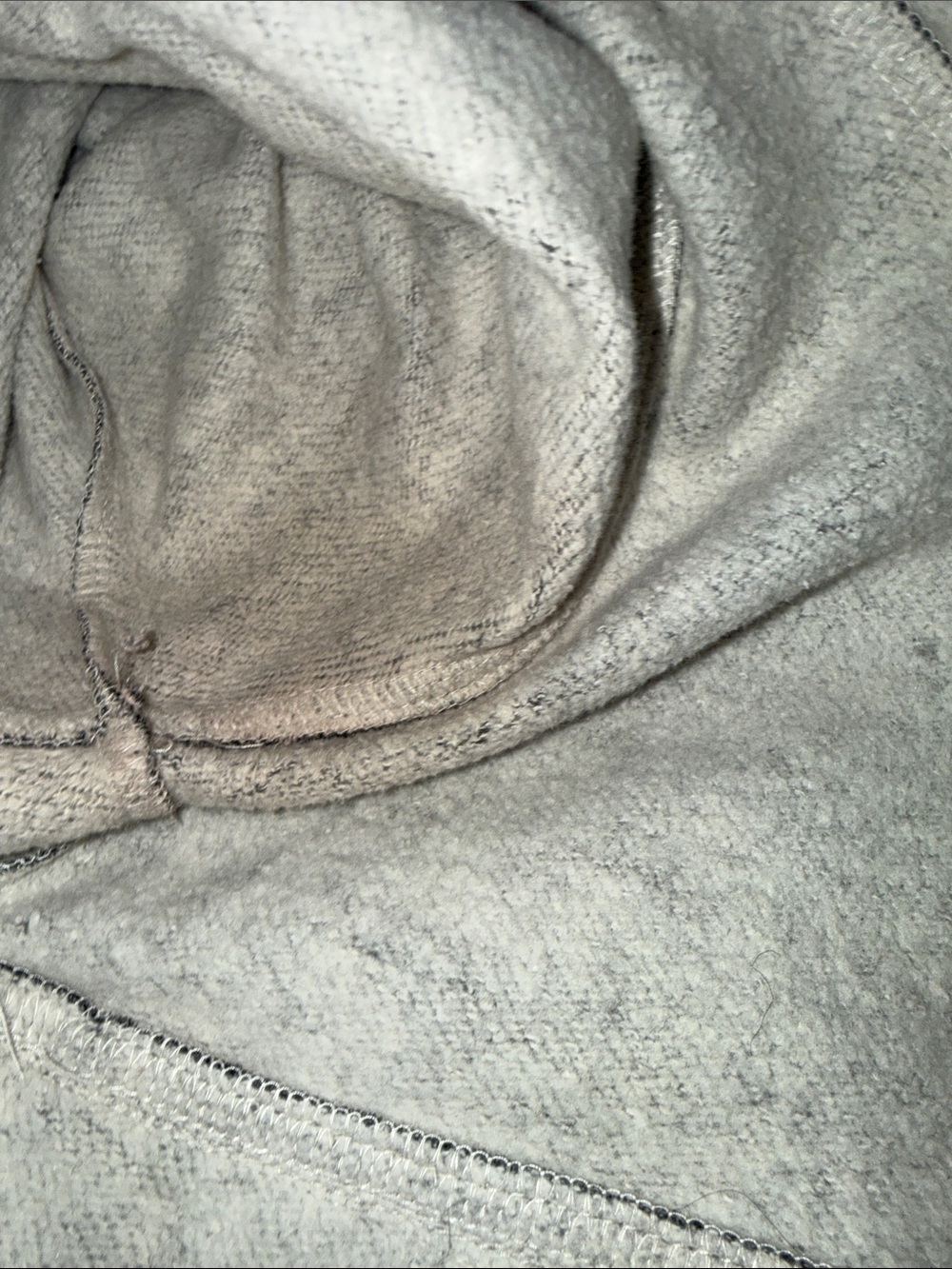 Women's Double-Breasted Gray Pea Coat with Black Piping - Picture 5 of 5